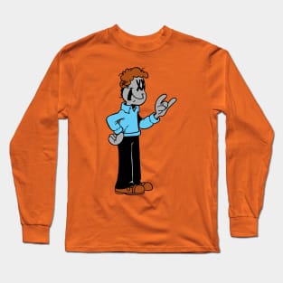 Cute Orange Fat Cat Owner is Dead Long Sleeve T-Shirt